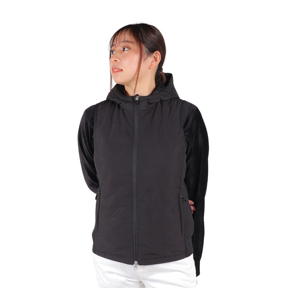 トミーアーマー（Tommy Armour）（レディース）ゴルフウェア アウター 防寒 防風 吸湿発熱 保温 撥水 ムーブダウンフードベスト TATS22F050039 BLK★★★