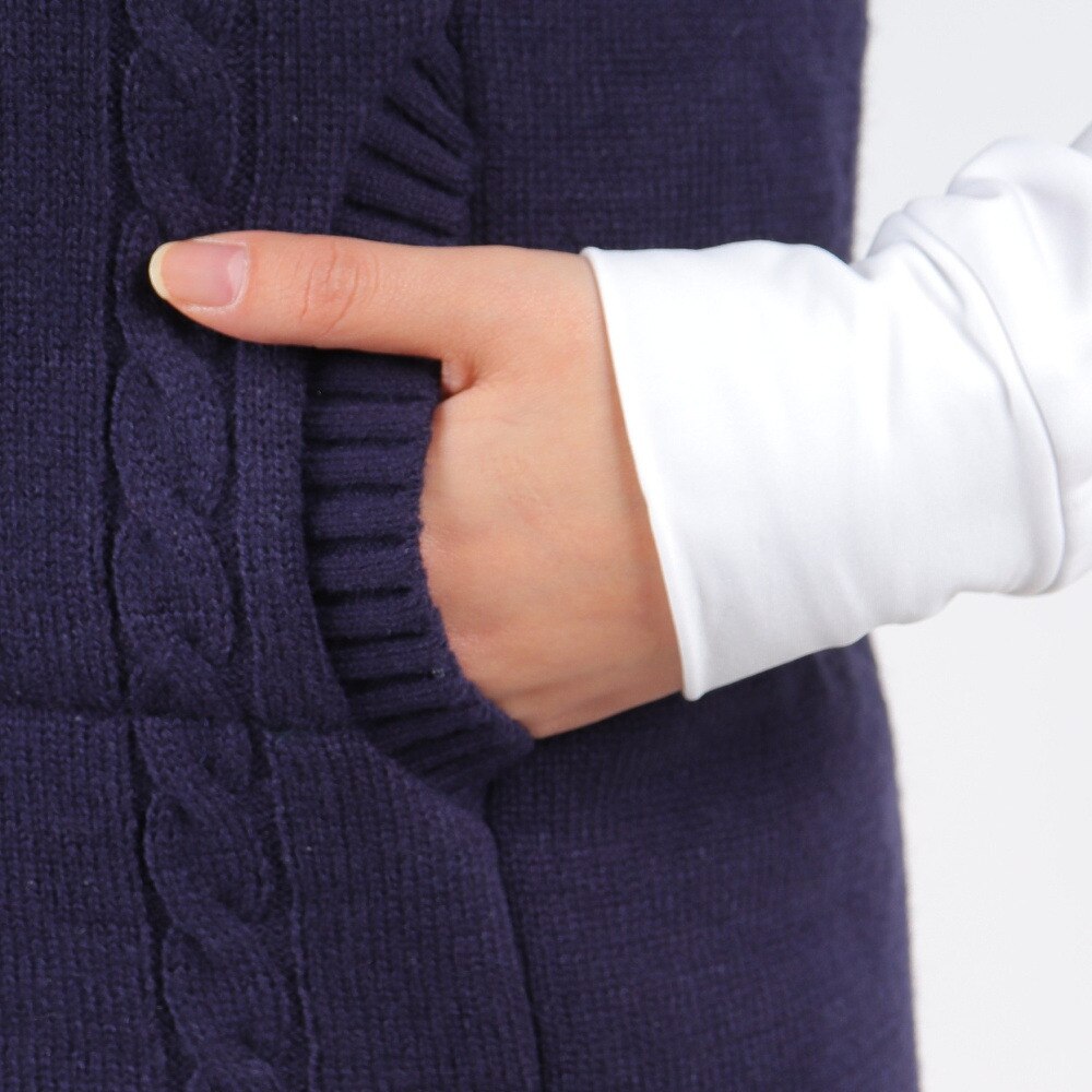 ルコックスポルティフ（lecoqsportif）（レディース）ゴルフウェア アウター 防風 中わたニットベスト QGWWJK50 NV00