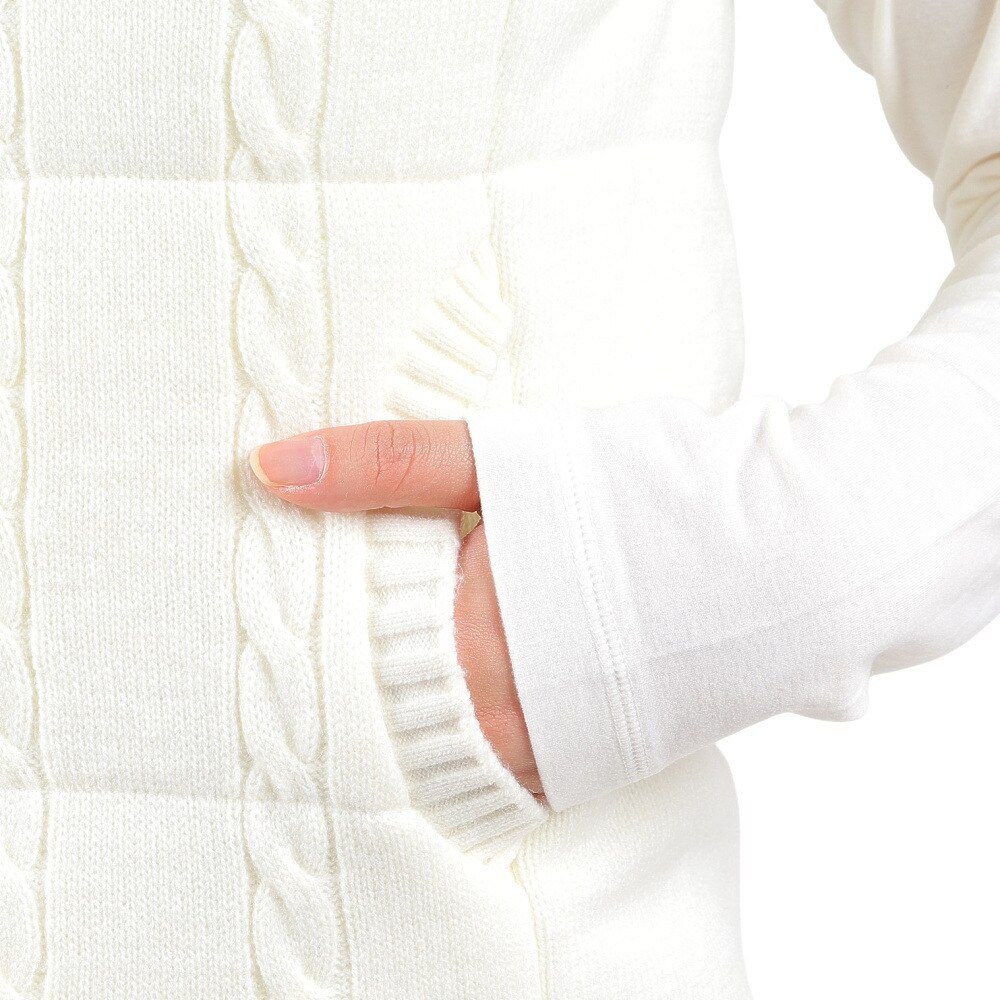 ルコックスポルティフ（lecoqsportif）（レディース）ゴルフウェア アウター 防風 中わたニットベスト QGWWJK50 WH00