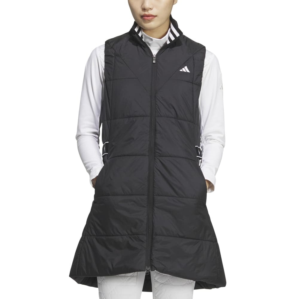 アディダス（adidas）（レディース）ゴルフウェア アウター WIND.RDY 撥水 中綿 ロングベスト JSB87-IM7189 BK