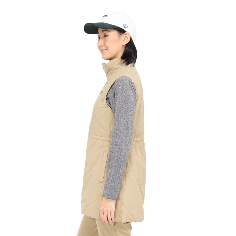 フィドラ（FIDRA）（レディース）ゴルフウェア 吸湿発熱 中綿ロングべスト FD5SUY22 BEG