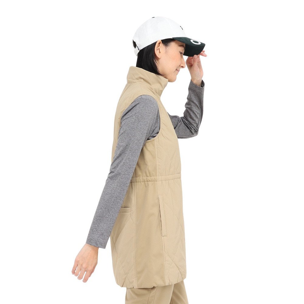 フィドラ（FIDRA）（レディース）ゴルフウェア 吸湿発熱 中綿ロングべスト FD5SUY22 BEG