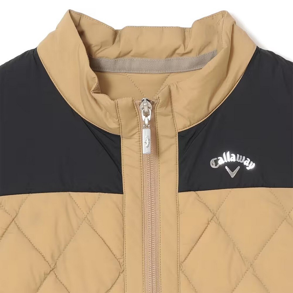 キャロウェイ（CALLAWAY）（レディース）ゴルフウェア ストレッチタフタ フルジップダウンベスト C22216202-1040