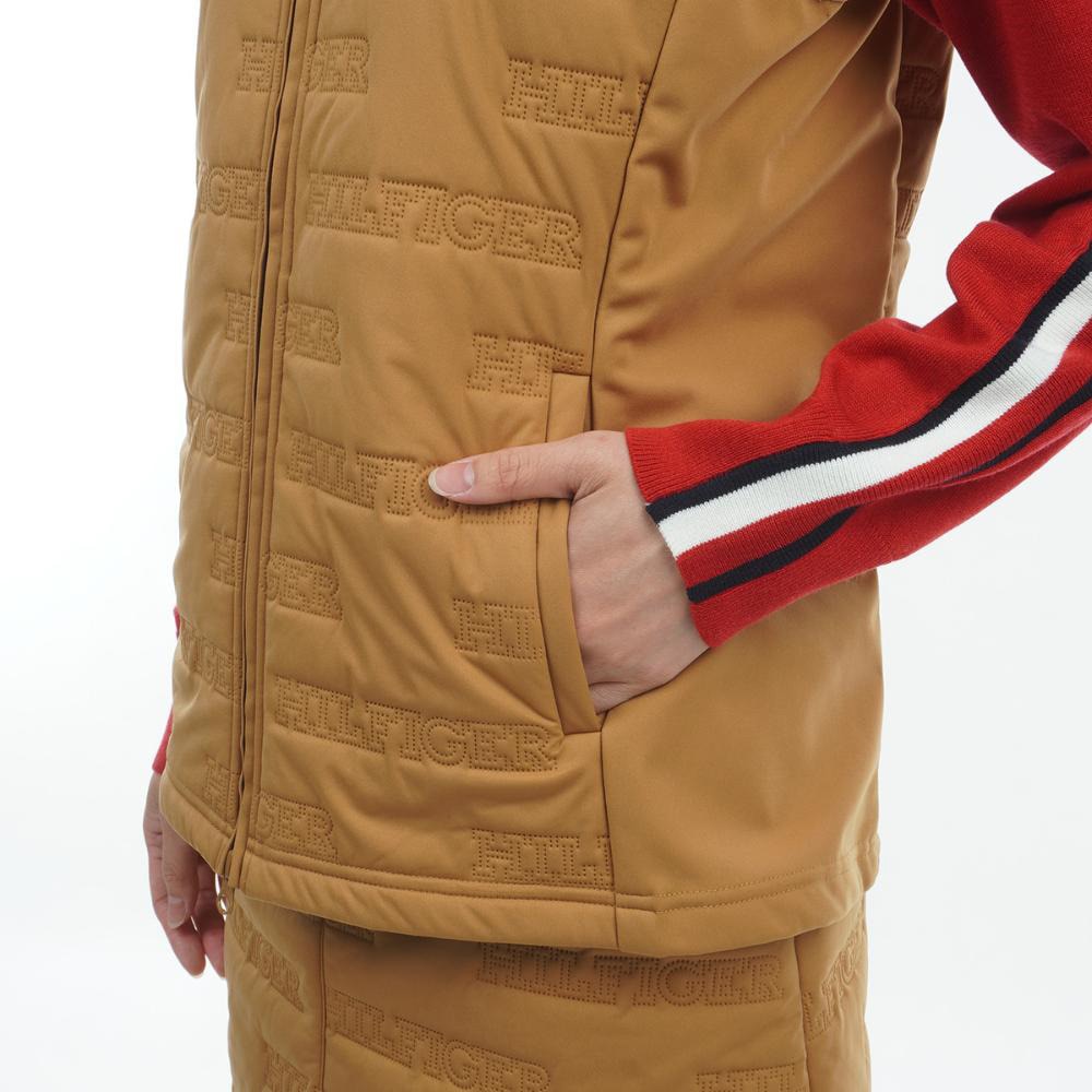 トミー ヒルフィガー ゴルフ（TOMMY HILFIGER GOLF）（レディース）ゴルフウェア アウター 2WAY 防風 ロゴ キルトパテッド ベスト THLA473-MOCA