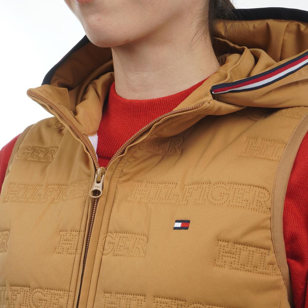 トミー ヒルフィガー ゴルフ（TOMMY HILFIGER GOLF）（レディース）ゴルフウェア アウター 2WAY 防風 ロゴ キルトパテッド ベスト THLA473-MOCA