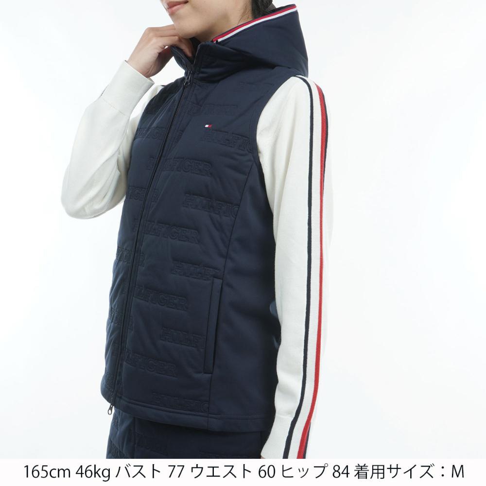 トミー ヒルフィガー ゴルフ（TOMMY HILFIGER GOLF）（レディース）ゴルフウェア アウター 2WAY 防風 ロゴ キルトパテッド ベスト THLA473-NVY