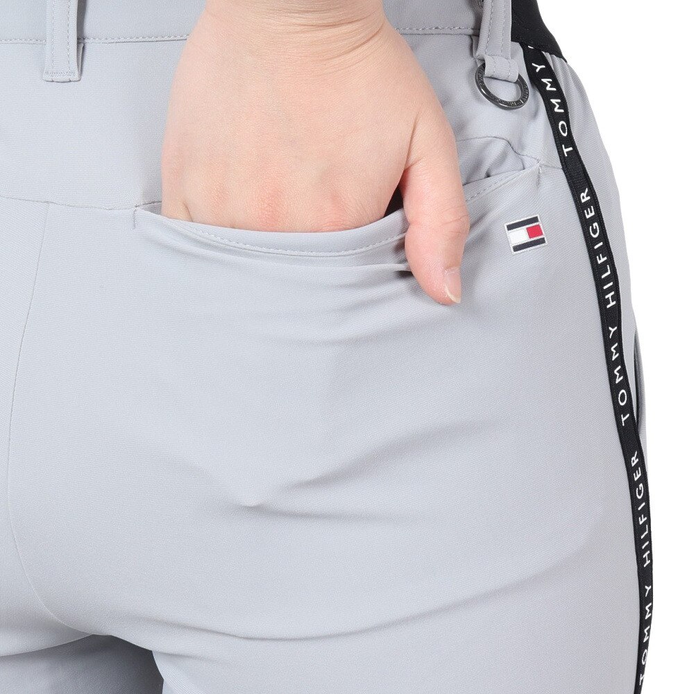 トミー ヒルフィガー ゴルフ（TOMMY HILFIGER GOLF）（レディース）ゴルフウェア 接触冷感 ロゴテープ クロップドパンツ THLA226-GRY