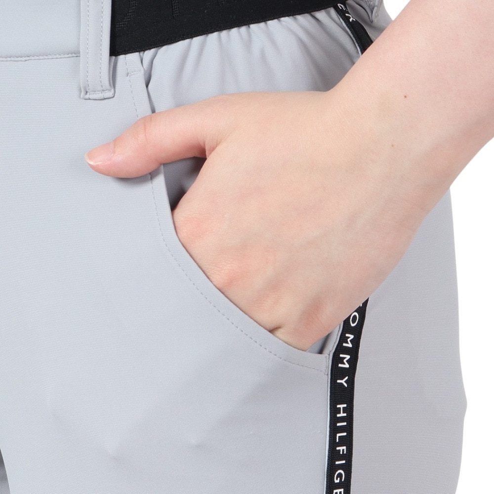 トミー ヒルフィガー ゴルフ（TOMMY HILFIGER GOLF）（レディース）ゴルフウェア 接触冷感 ロゴテープ クロップドパンツ THLA226-GRY