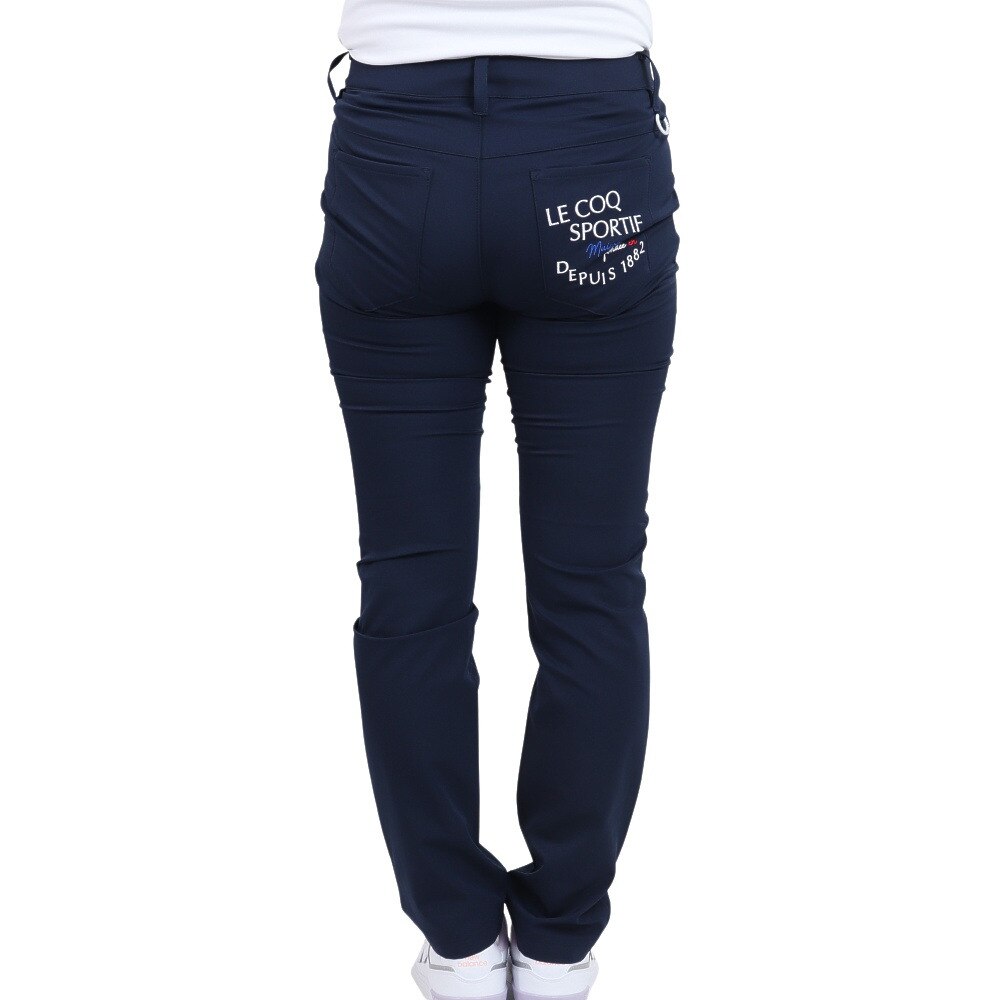 ルコック スポルティフ（Lecoq Sportif）（レディース）ゴルフウェア きれい長持ち 吸汗 速乾 ストレッチ ベーシックストレートロングパンツ  QGWUJD00 NV00