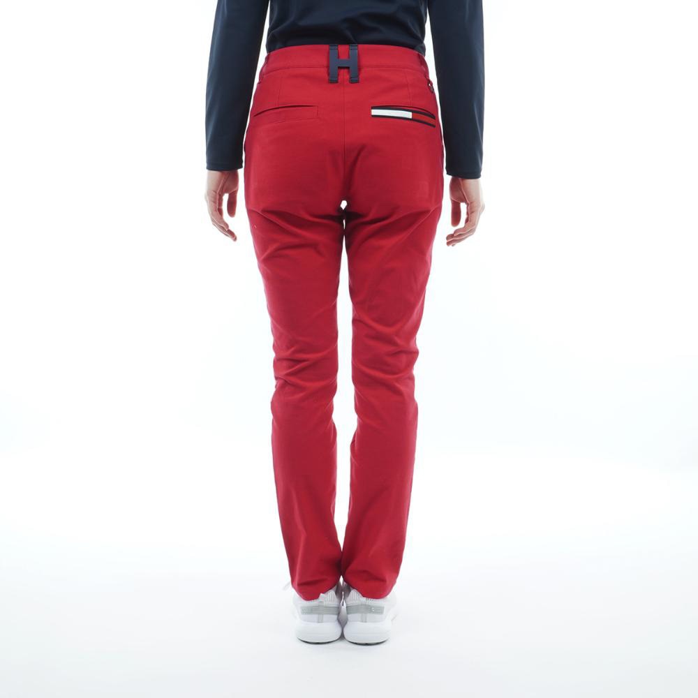 トミーヒルフィガー（TOMMY HILFIGER）（レディース）ゴルフウェア ベーシック ロングパンツ THLA270-RED