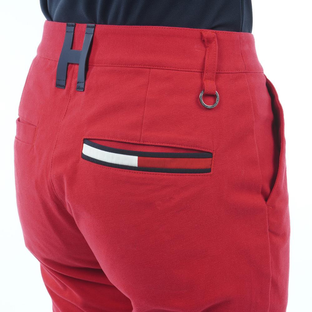 トミーヒルフィガー（TOMMY HILFIGER）（レディース）ゴルフウェア ベーシック ロングパンツ THLA270-RED