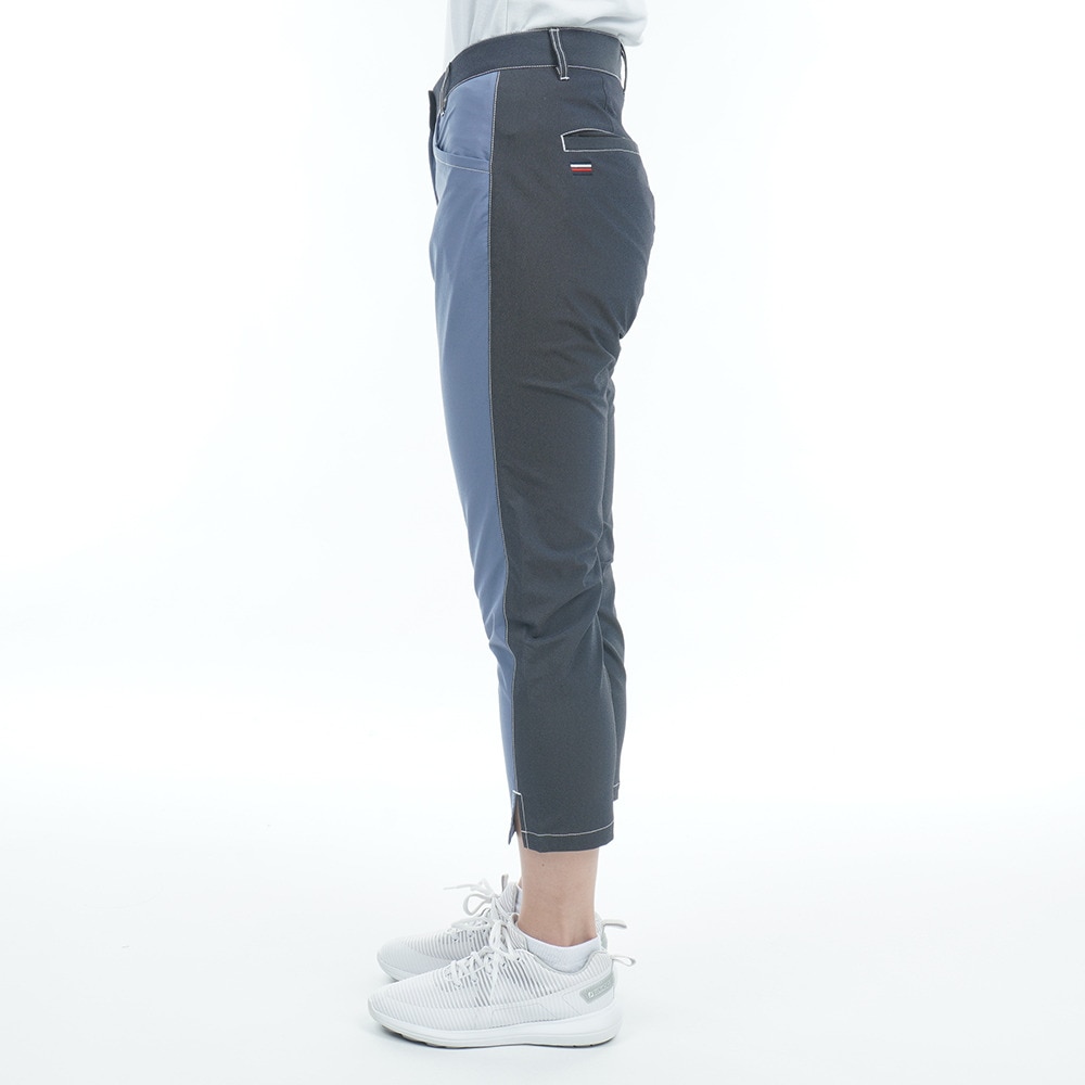 トミー ヒルフィガー ゴルフ（TOMMY HILFIGER GOLF）（レディース）ゴルフウェア シャンブレー カラー アンクルパンツ THLA308-SAX