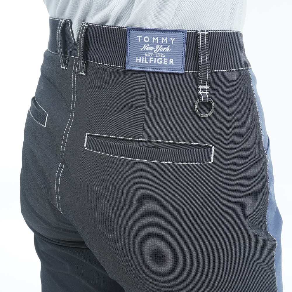トミー ヒルフィガー ゴルフ（TOMMY HILFIGER GOLF）（レディース）ゴルフウェア シャンブレー カラー アンクルパンツ THLA308-SAX