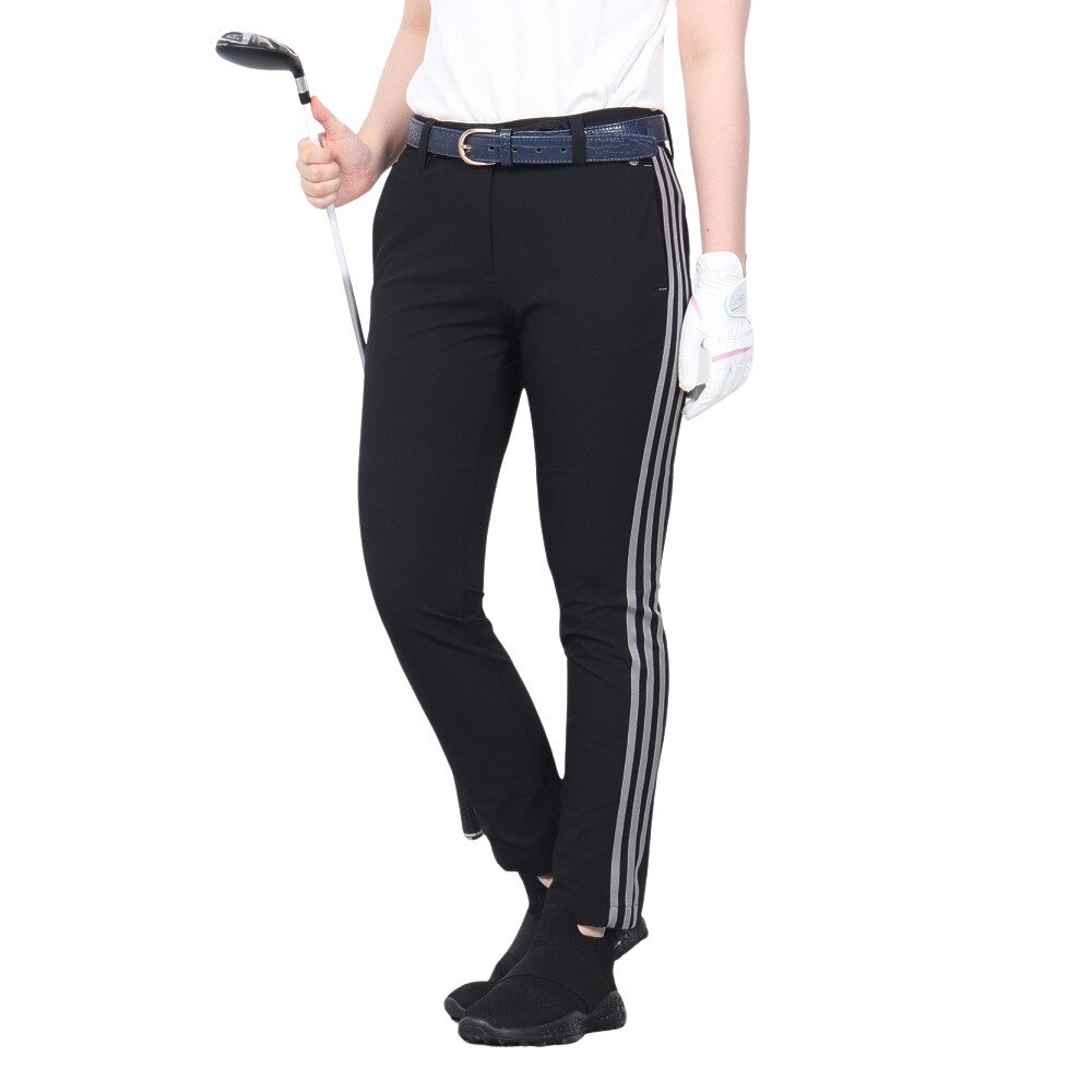 アディダス｜アディダス（adidas）（レディース）ゴルフウェア 吸汗 ドライ ESA スリーストライプス アンクルパンツ NMH97-HS7000BK  ゴルフ用品はヴィクトリアゴルフ