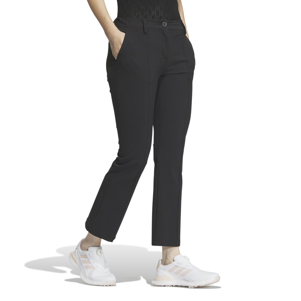 アディダス（adidas）（レディース）ゴルフウェア 吸汗速乾 U365 ピンタックブーツカットアンクルパンツ IKJ59-IN6585BK