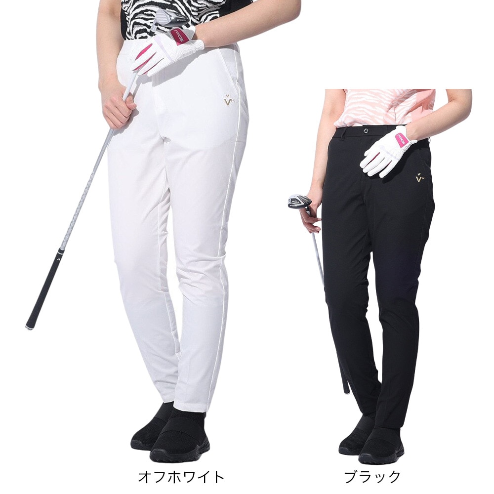 ビバハート（VIVA HEART）（レディース）ゴルフウェア 撥水 センタープレス ベーシックロングパンツ 012-71210-019
