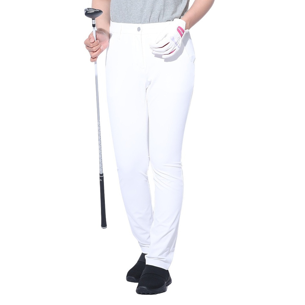 デサントゴルフ（DESCENTEGOLF）（レディース）ゴルフウェア 吸汗速乾 BASIC SERIES 神白 ロングパンツ DGWXJD03 WH00