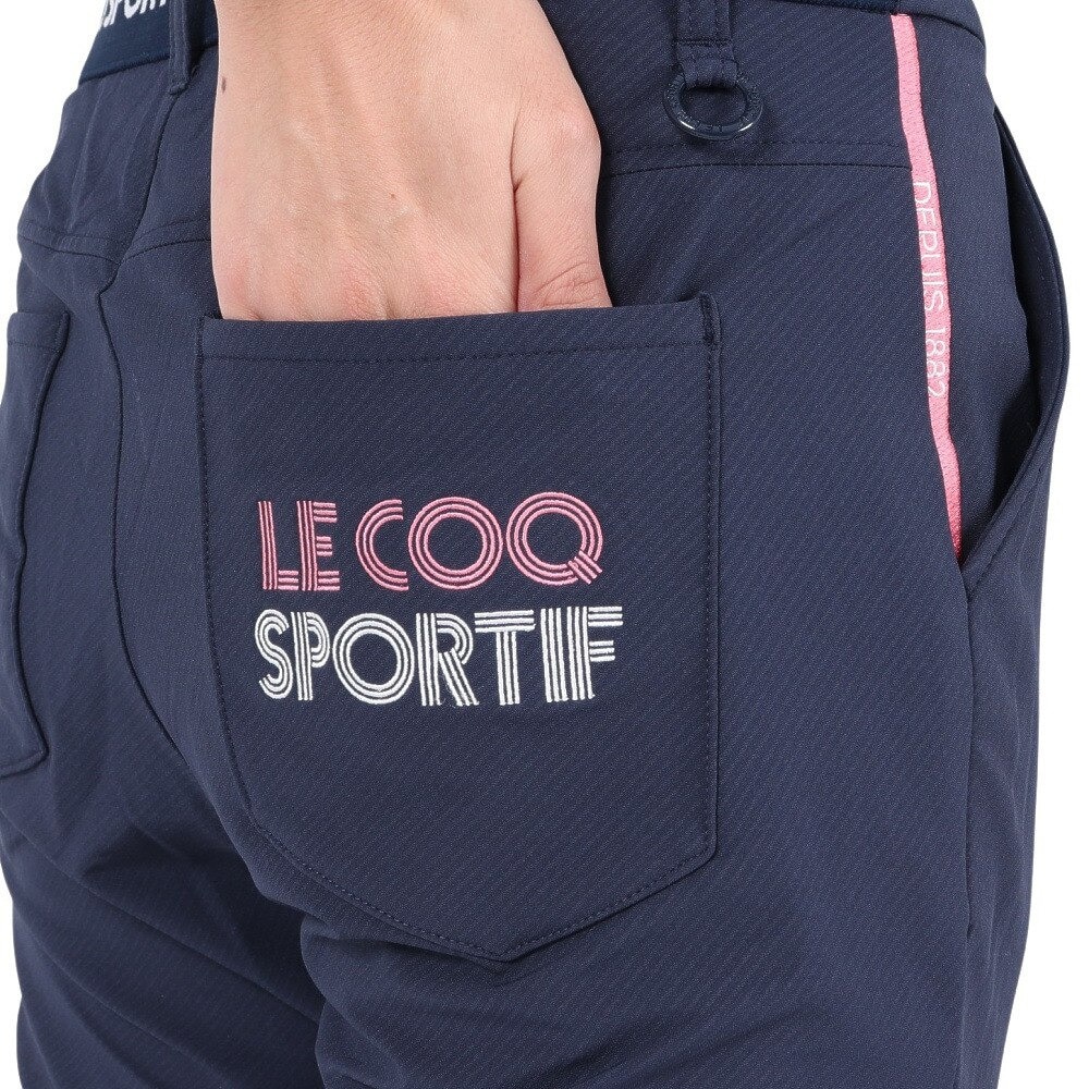 ルコックスポルティフ（lecoqsportif）（レディース）ゴルフウェア 保温 裏起毛ストレートロングパンツ QGWWJD06 NV00