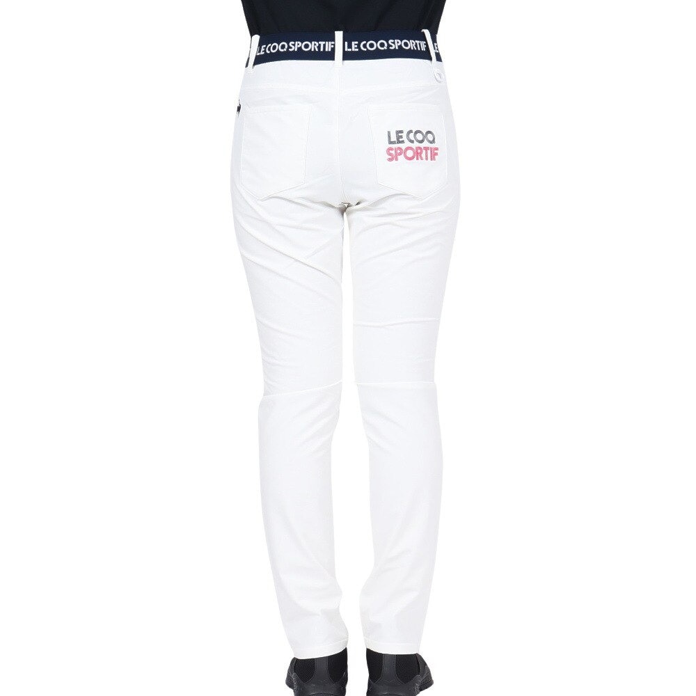ルコックスポルティフ（lecoqsportif）（レディース）ゴルフウェア 保温 裏起毛ストレートロングパンツ QGWWJD06 WH00