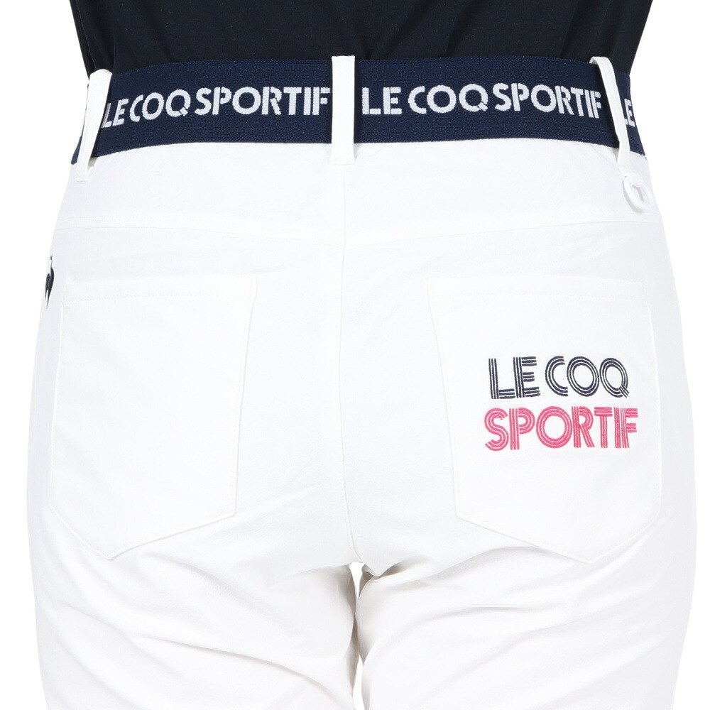 ルコックスポルティフ（lecoqsportif）（レディース）ゴルフウェア 保温 裏起毛ストレートロングパンツ QGWWJD06 WH00
