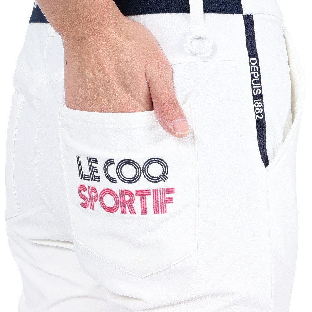 ルコックスポルティフ（lecoqsportif）（レディース）ゴルフウェア 保温 裏起毛ストレートロングパンツ QGWWJD06 WH00