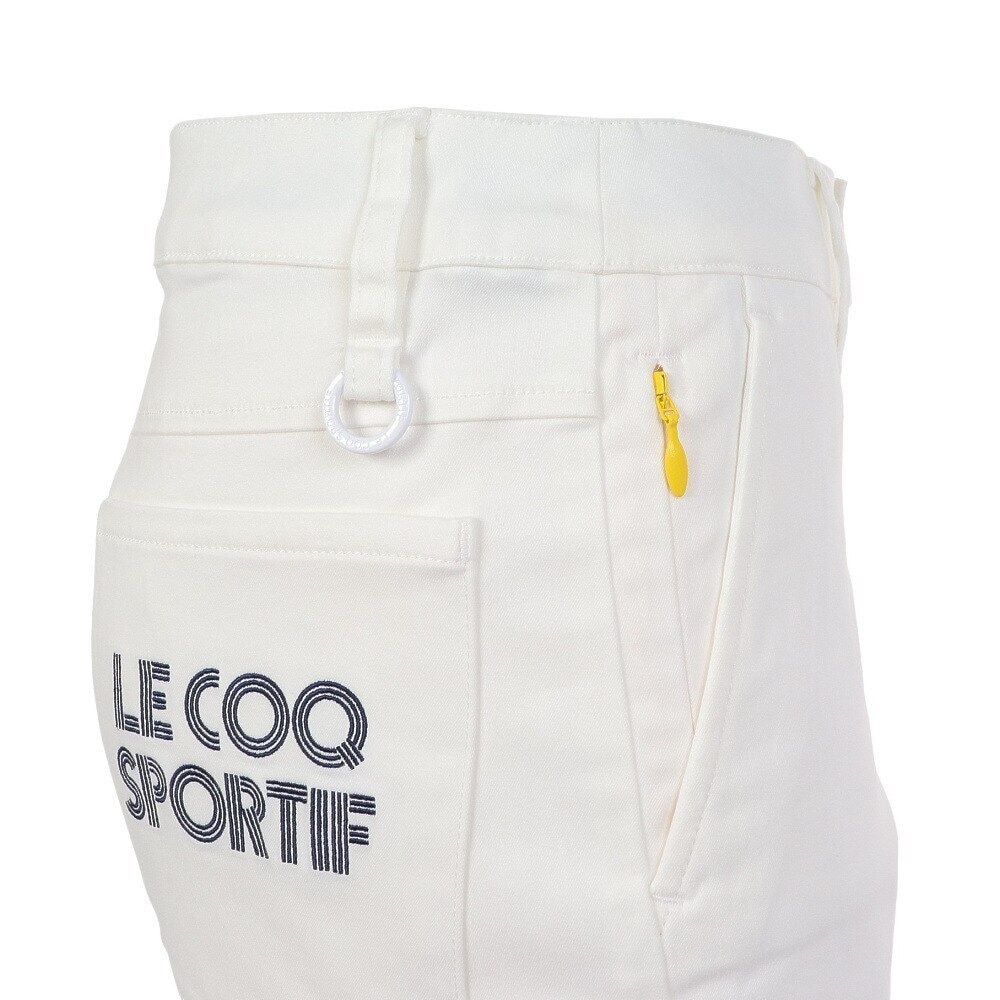 ルコックスポルティフ（lecoqsportif）（レディース）ゴルフウェア 吸汗 ベーシックデザインロングパンツ QGWWJD01 WH00