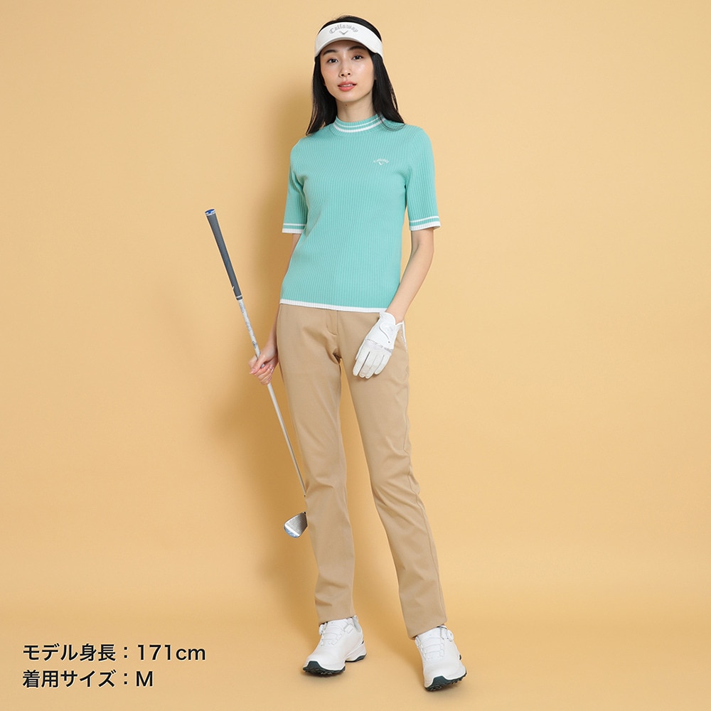 キャロウェイ（CALLAWAY）（レディース）ゴルフウェア 撥水 8WAYストレッチニットツイルパンツ C25126200-1040