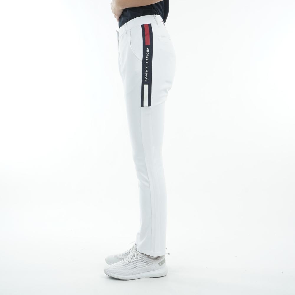 トミー ヒルフィガー ゴルフ（TOMMY HILFIGER GOLF）（レディース）ゴルフウェア サイドラインロゴ ロングパンツ THLA513-WHT