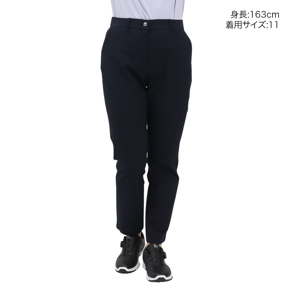 マンシングウエア（MUNSING WEAR）（レディース）ゴルフウェア 吸汗 シアサッカーストレッチ 9分丈パンツ MG5SLP82L NVNV