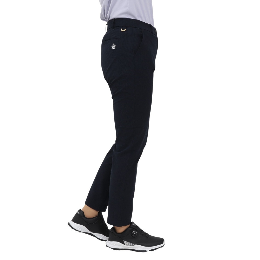マンシングウエア（MUNSING WEAR）（レディース）ゴルフウェア 吸汗 シアサッカーストレッチ 9分丈パンツ MG5SLP82L NVNV