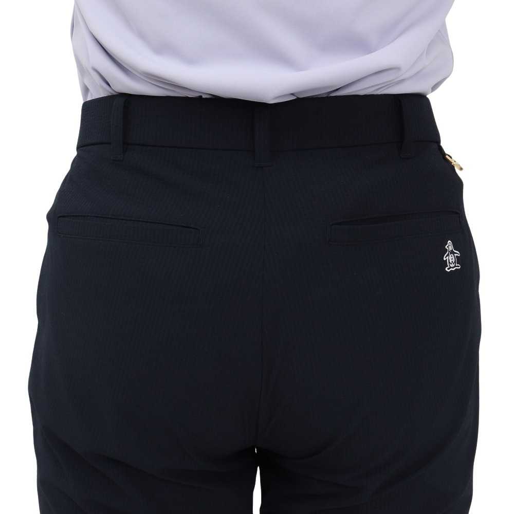 マンシングウエア（MUNSING WEAR）（レディース）ゴルフウェア 吸汗 シアサッカーストレッチ 9分丈パンツ MG5SLP82L NVNV