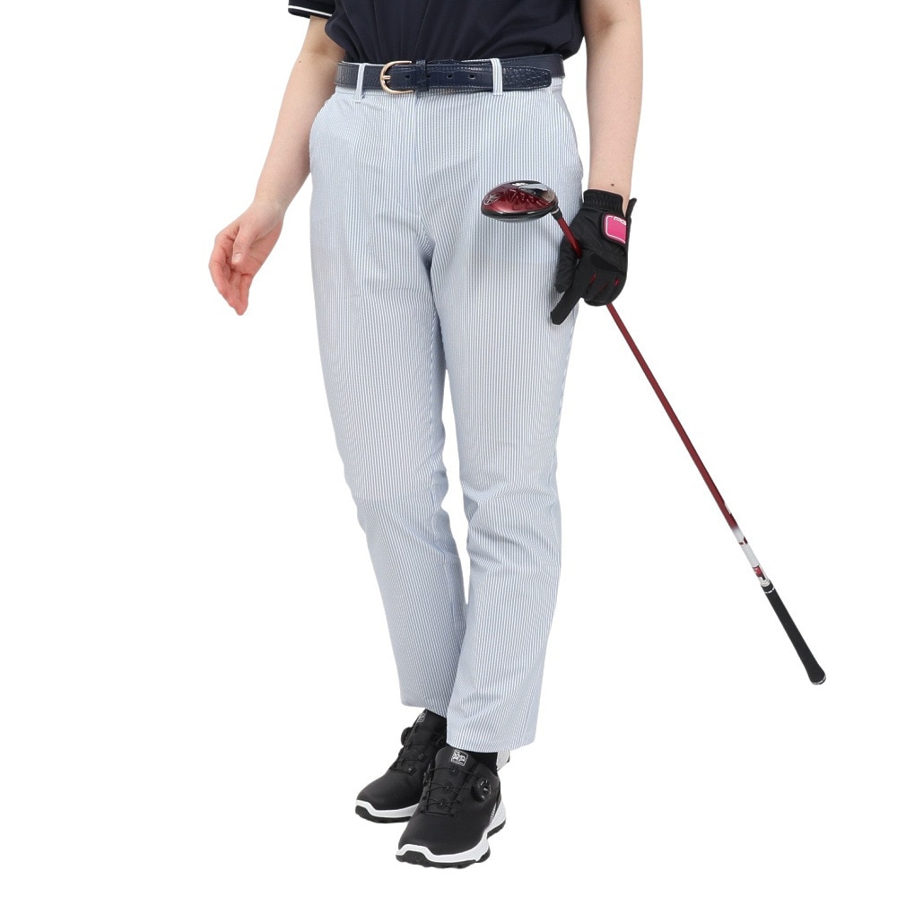 マンシングウエア（MUNSING WEAR）（レディース）ゴルフウェア 吸汗 シアサッカーストレッチ 9分丈パンツ MG5SLP82L SA00