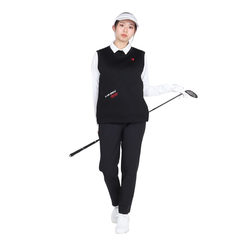 ルコックスポルティフ（lecoqsportif）（レディース）ゴルフウェア 吸汗速乾 9分丈 LCS ウエストフィットパンツ LG4FLP50L BK00