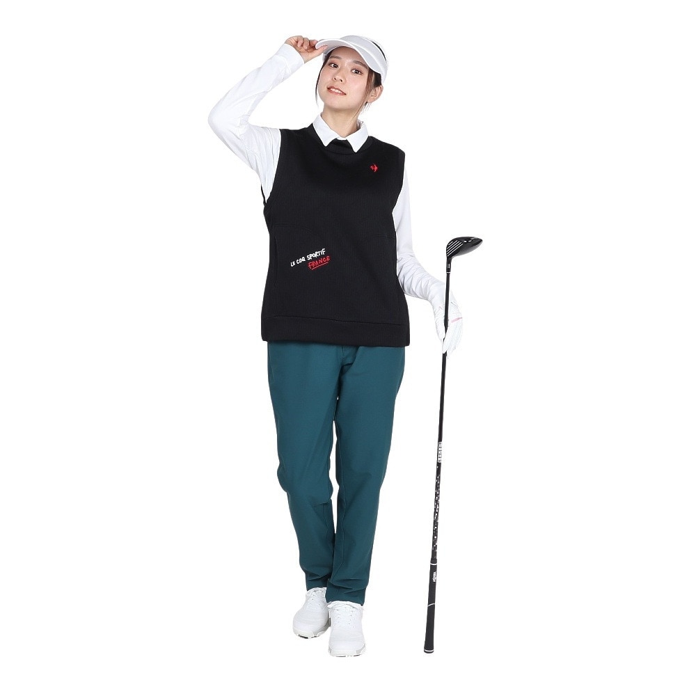 ルコックスポルティフ（lecoqsportif）（レディース）ゴルフウェア 吸汗速乾 9分丈 LCS ウエストフィットパンツ LG4FLP50L GR00