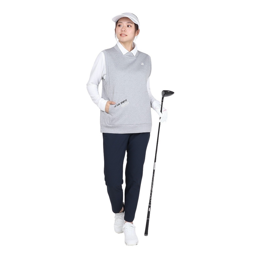 ルコックスポルティフ（lecoqsportif）（レディース）ゴルフウェア 吸汗速乾 9分丈 LCS ウエストフィットパンツ LG4FLP50L NV00