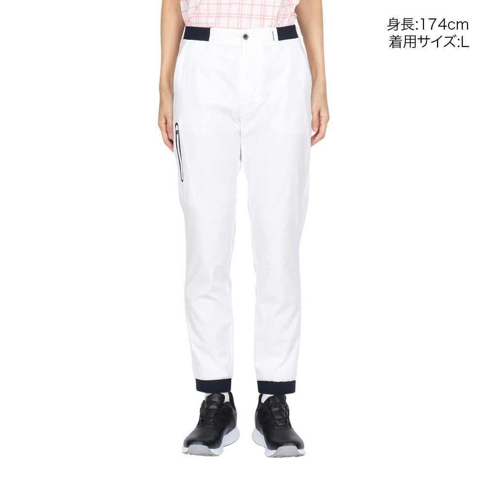 フィドラ（FIDRA）（レディース）ゴルフウェア 撥水 ベーシック ジョガーパンツ FD5NUD35 WHT