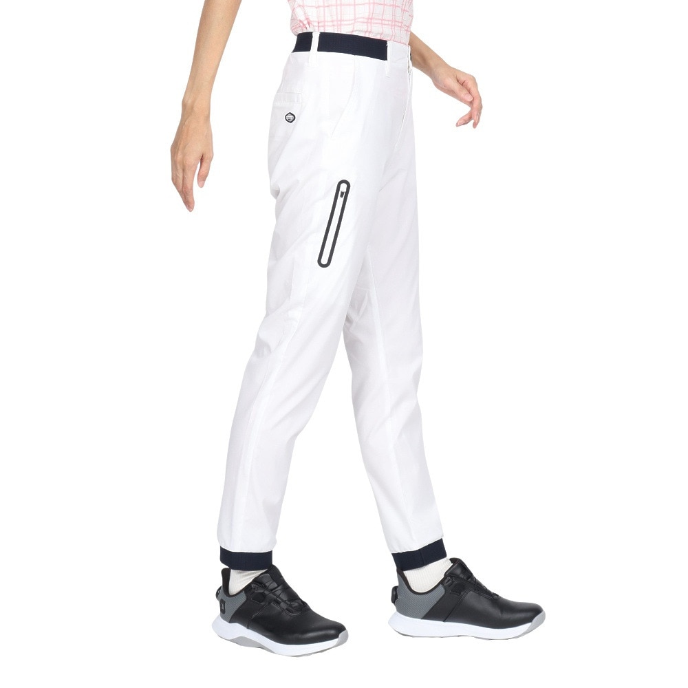 フィドラ（FIDRA）（レディース）ゴルフウェア 撥水 ベーシック ジョガーパンツ FD5NUD35 WHT
