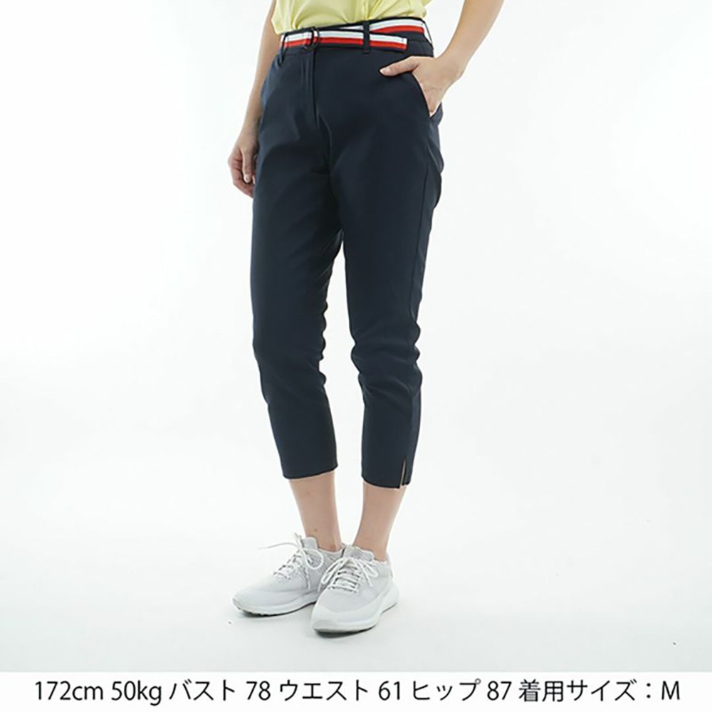 トミー ヒルフィガー ゴルフ（TOMMY HILFIGER GOLF）（レディース）ゴルフウェア ベルテッドツイル 3/4パンツ THLA505-NVY