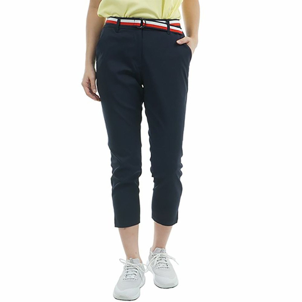 トミー ヒルフィガー ゴルフ（TOMMY HILFIGER GOLF）（レディース）ゴルフウェア ベルテッドツイル 3/4パンツ THLA505-NVY