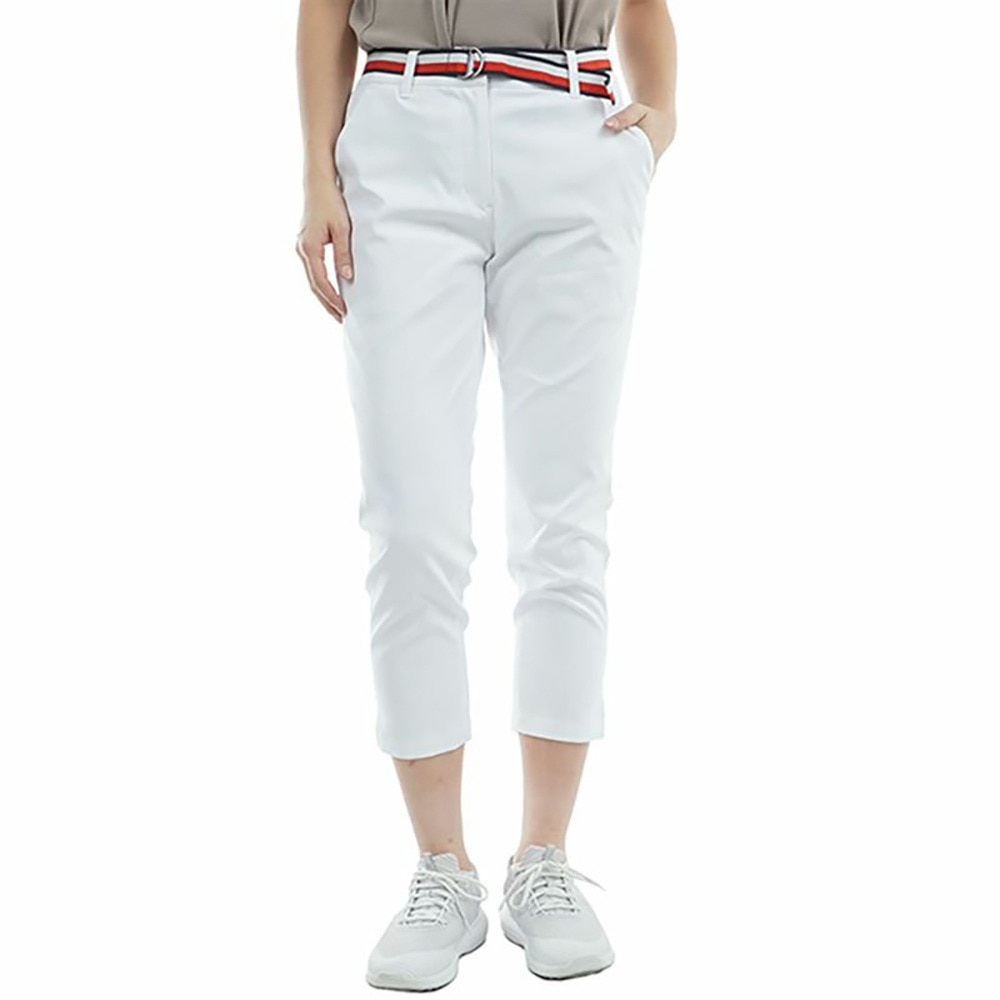 トミー ヒルフィガー ゴルフ（TOMMY HILFIGER GOLF）（レディース）ゴルフウェア ベルテッドツイル 3/4パンツ THLA505-WHT