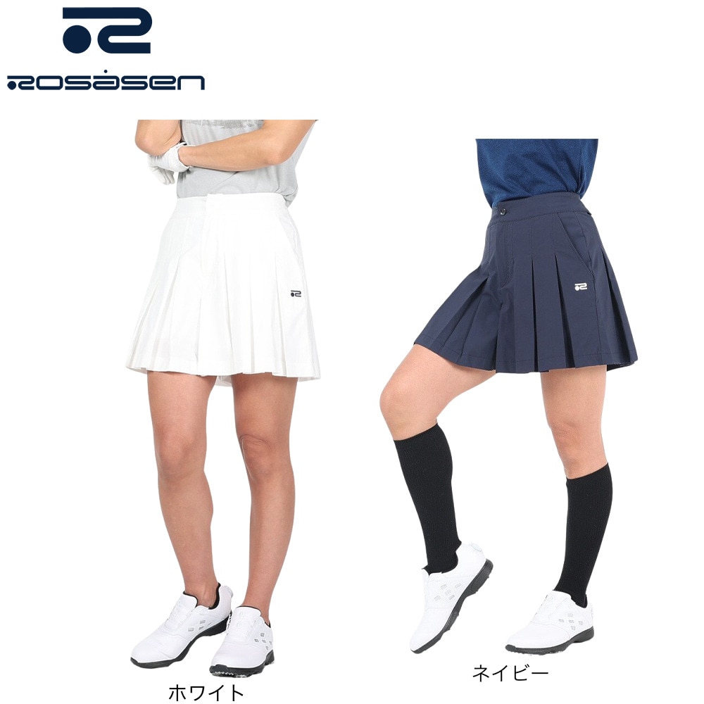 ROSASEN（レディース）ゴルフウェア A-Line プリーツショートパンツ 048-76342-004