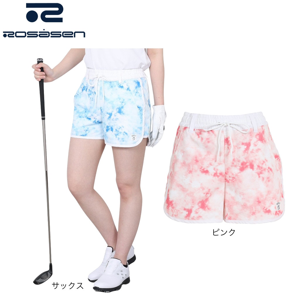 ROSASEN（レディース）ゴルフウェア A-Line タイダイプリントショートパンツ 048-76443-073
