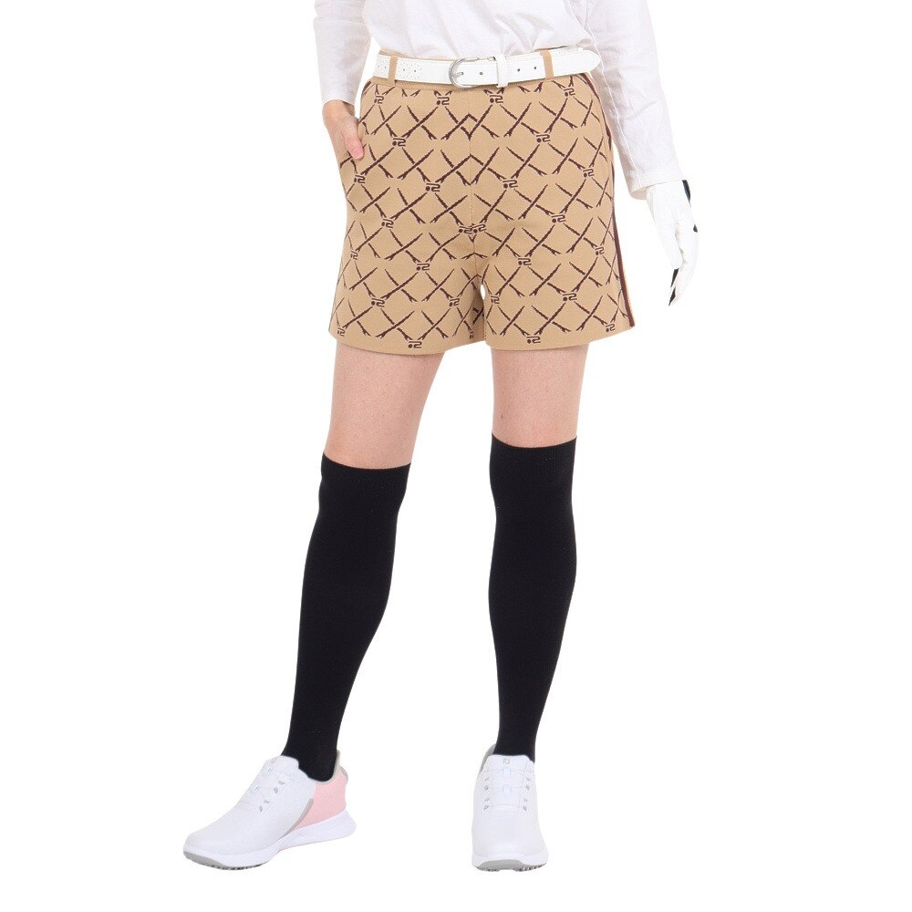 ROSASEN（レディース）ゴルフウェア ニット A-Line ロサーセンモノグラムショートパンツ 048-77942-052★★★