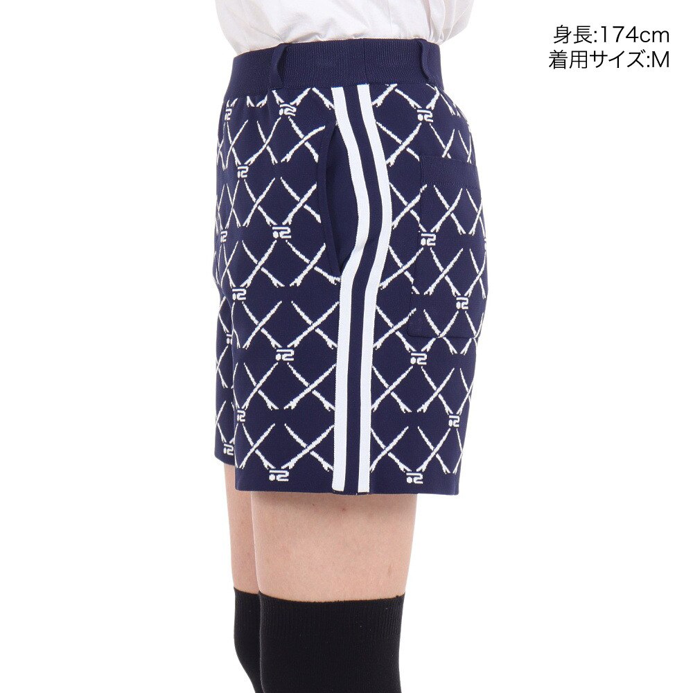 ROSASEN（レディース）ゴルフウェア ニット A-Line ロサーセンモノグラムショートパンツ 048-77942-098★★★