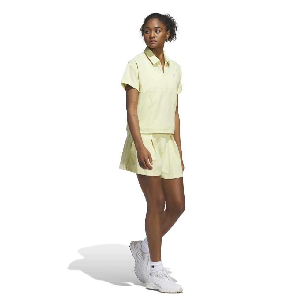 アディダス（adidas）（レディース）ゴルフウェア ビヨンド ザ コース 撥水プリーツ ショートパンツ KWH88-JI6309YEL