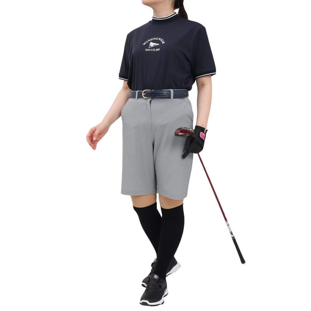 マンシングウエア（MUNSING WEAR）（レディース）ゴルフウェア 吸汗速乾 2WAYストレッチハーフパンツ MG5SHP81L NV00