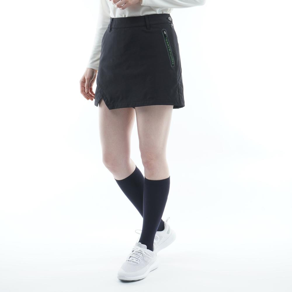 トミー ヒルフィガー ゴルフ（TOMMY HILFIGER GOLF）（レディース）ゴルフウェア スリット ナイロンキュロット THLA253-BLK