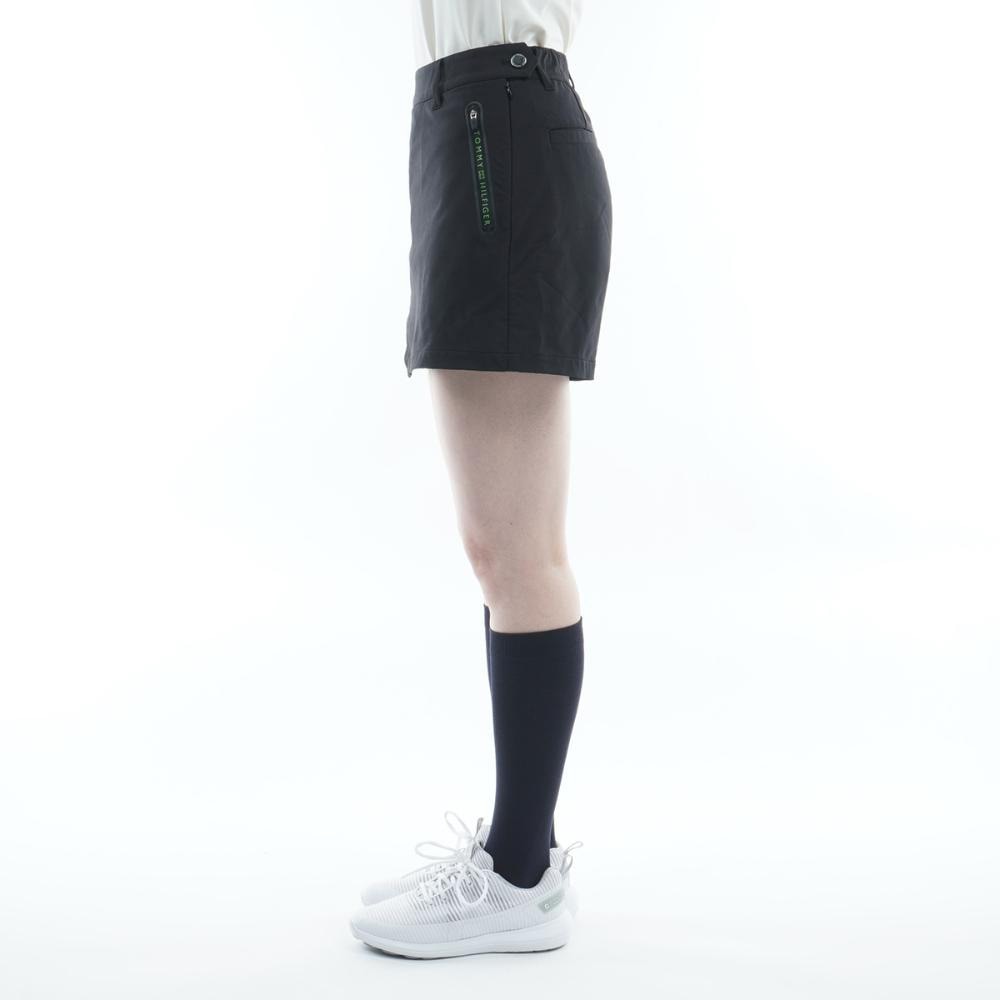 トミー ヒルフィガー ゴルフ（TOMMY HILFIGER GOLF）（レディース）ゴルフウェア スリット ナイロンキュロット THLA253-BLK