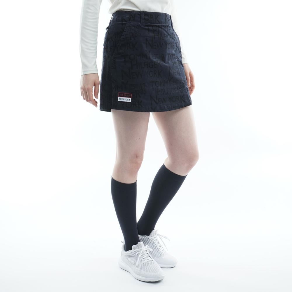 トミー ヒルフィガー ゴルフ（TOMMY HILFIGER GOLF）（レディース）ゴルフウェア ロゴプリントキュロット THLA278-NVY