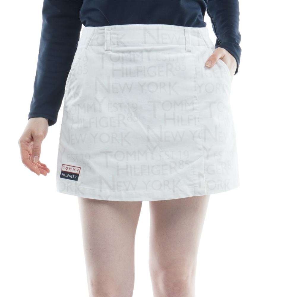 トミー ヒルフィガー ゴルフ（TOMMY HILFIGER GOLF）（レディース）ゴルフウェア ロゴプリント キュロット THLA278-WHT